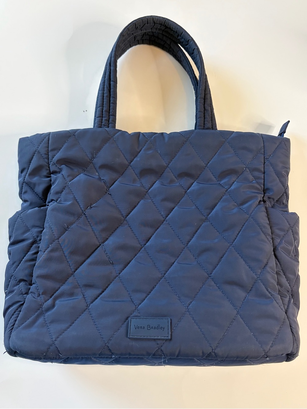 Vera Bradley Quilted Navy Puffer Tote